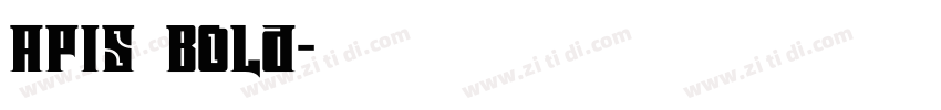 Apis BoLd字体转换